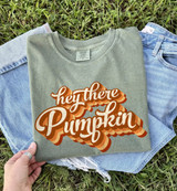 Hey There Pumpkin DTF Transfer | Retro Fall Script Design