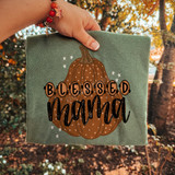 Blessed Mama Pumpkin DTF Transfer | Fall Mom Design