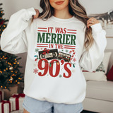 It Was Merrier in the 90's DTF Transfer | Retro Nostalgic Christmas Design