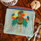 Long Legged Turkey DTF Transfer | Funny Thanksgiving Design