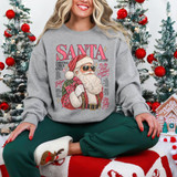 Santa Magazine DTF Transfer | Retro Pink Christmas Cover Design