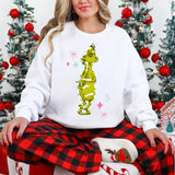 Sneaky Green Holiday Character DTF Transfer | Funny Christmas Design