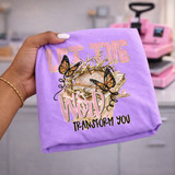 Let the Word Transform You DTF Transfer | Faith Bible Butterfly Design