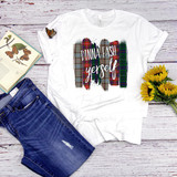 Outlander TV show Dinna fash yerself brush stroke quote fan art Sublimation Transfer