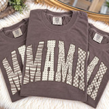 Mama Mixed Pattern DTF Transfer | Varsity Letters Mom Design