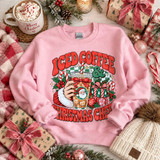 Iced Coffee & Christmas Cheer DTF Transfer | Retro Holiday Coffee Design