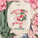 Santa Shops Here Personalized Boutique DTF 10 Count