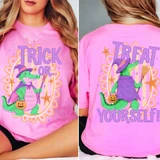 Trick or Treat Yourself Halloween Alligator FULL SET DTF Transfer | Alligator Halloween Heat Transfer