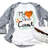 My heart is on that Court Basketball Sublimation Transfer