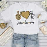 Zebra Awareness Ribbon Rare diseases Glitter heart Peace Love cure Sublimation Transfer