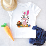 Easter bunny cow and chicks Sublimation Transfer