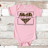 Free Spirit. Kind Heart. Brave Soul Leopard Heart INFANT Screen Print Heat Transfer