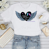 Infant loss pink and blue ribbon I have footprints on my heart Sublimation Transfer