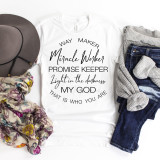 Waymaker Word Art My God That Is Who You Are Religious Sublimation Transfer, graphic design of a white T-shirt with religious inspirational text.
