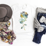 Rose Skull Zero Fucks given Adult Sublimation Transfer