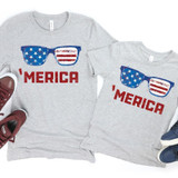 Merica Sunglasses YOUTH Screen Print Heat Transfer Merica Sunglasses YOUTH Screen Print Heat Transfer
