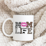 Mom life patterned word art Sublimation Transfer