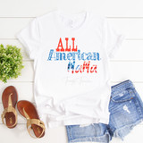 All american Mama patriotic tie dye Sublimation Transfer