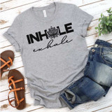 Inhale Exhale Lotus Flower Screen Print Transfer Inhale Exhale Lotus Flower Screen Print Transfer