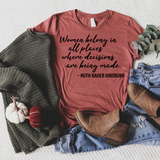 Women Belong In All Places - RBG Screen Print Transfer