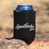 Homebody HAT/POCKET FINAL STOCK Screen Print Heat Transfer, black fabric pocket with white script text