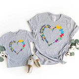 Autism Heart YOUTH Screen Print Heat Transfer Autism Heart YOUTH Screen Print Heat Transfer