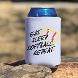 Eat Sleep Softball  Repeat Sublimation Transfer
