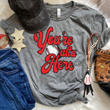 You're Outta Here Baseball Screen Print Heat Transfer