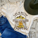 Life Is Better By The Campfire Screen Print Heat Transfer