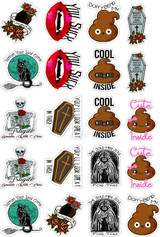 Trendy Mannequin Inspired Packaging Sticker Sheet