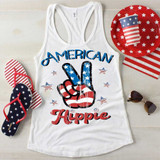 American Hippie Screen Print Heat Transfer