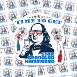 Star Spangled Hammered Sticker Sheet