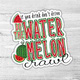 Watermelon Crawl Die Cut Sticker