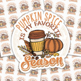 Pumpkin Spice Is My Favorite Season Sticker Sheet