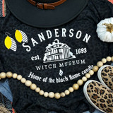 Sanderson Witch Museum WHITE Screen Print Heat Transfer