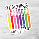 Teaching With Flair Die Cut Sticker