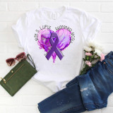 May Lupus Awareness Purple Ribbon Sublimation Transfer, a design with a purple awareness ribbon over a watercolor purple heart and the words 'My Lupus Awareness' and 'Fight Not Flare' around the heart.