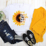 Watercolor Sunflower Be The Change Sublimation Transfer