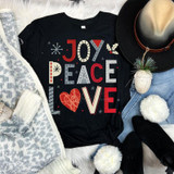 Joy Peace Love Screen Print Heat Transfer