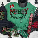 Merry and Bright Screen Print Heat Transfer