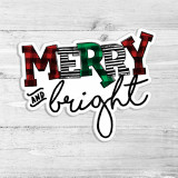 Merry And Bright Die Cut Sticker