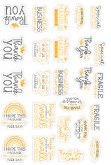Sunny Yellow Packaging Sticker Sheet
