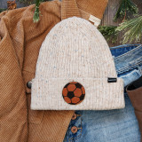 Soccer Ball Leather Hat Patch
