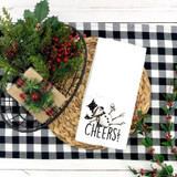 Cheers Snowman Tea Towel Screen Print Transfers