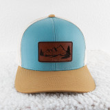 Mountain Landscape Leather Hat Patch