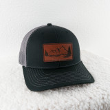 Mountain Landscape Leather Hat Patch