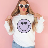 Retro Smiley Face Heart Eyes DTF Heat Transfer-1656009979