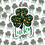 Lucky Leopard Shamrock Sticker Sheet