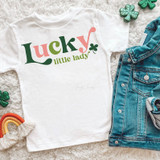 Lucky Little Lady St Patricks Day YOUTH Screen Print Heat Transfer