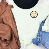Chenille Smile Face Embroidered Patch